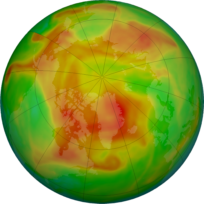 Arctic ozone map for 06 May 2018